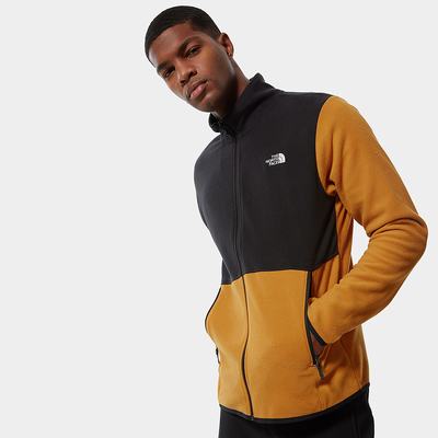 Men's The North Face Tka Glacier Fleece Sweatshirt Yellow Black | US-04186