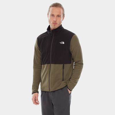 Men's The North Face Tka Glacier Fleece Sweatshirt Green Black | US-59470