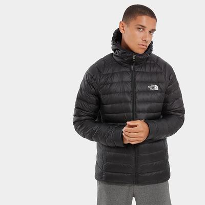 Men's The North Face Trevail Hooded Down Jackets Black | US-16329