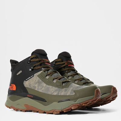 Men's The North Face VECTIV EXPLORIS FUTURELIGHT™ Hiking Boots Olive Camo Wash / Black | US-57968