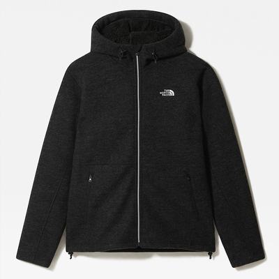 Men's The North Face Zermatt Full Zip Fleece Sweatshirt Black | US-73850