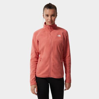 Women's The North Face 100 Glacier Full-Zip Fleece Sweatshirt Rose | US-25361