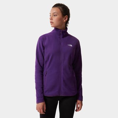 Women's The North Face 100 Glacier Full-Zip Fleeces Purple | US-27548