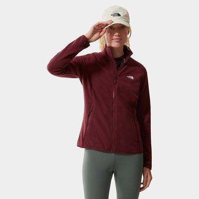 Women's The North Face 100 Glacier Full-Zip Fleece Sweatshirt Red | US-28904