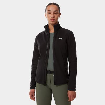 Women's The North Face 100 Glacier Full-Zip Fleece Sweatshirt Black | US-39204