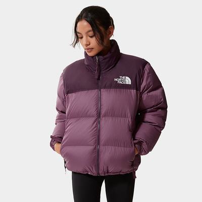 Women's The North Face 1996 Retro Nuptse Down Jackets Black Purple | US-21763