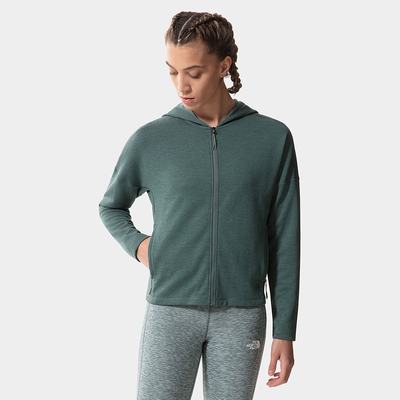 Women's The North Face Active Trail Basin Zip-Up Hoodie Green | US-23607