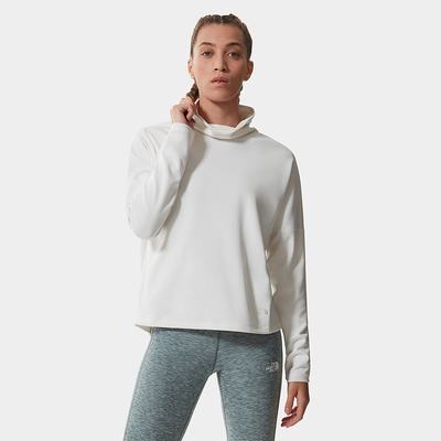 Women's The North Face Active Trail Basin Funnel Neck Top Sweatshirt White | US-38725