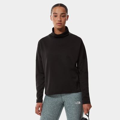 Women's The North Face Active Trail Basin Funnel Neck Top Sweatshirt Black | US-45973