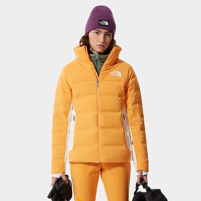 Women's The North Face Amry Down Jackets Orange White | US-53786