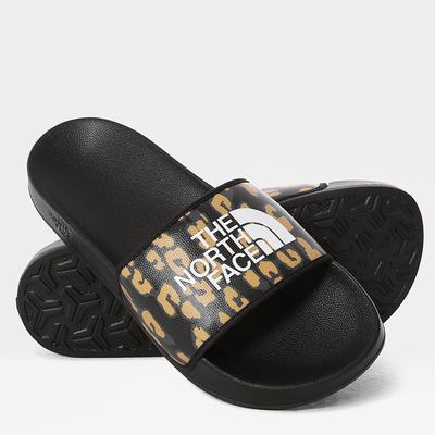 Women's The North Face BASE CAMP SLIDES III Sandals Yellow Leopard Black | US-06478