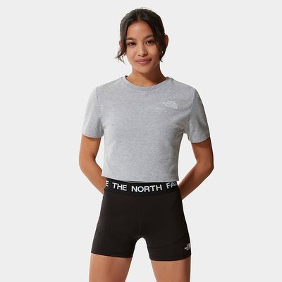 Women's The North Face CROP T Shirts Light Grey | US-30287