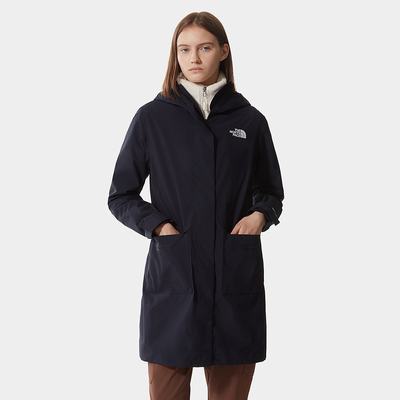 Women's The North Face City Breeze Rain Parka II Parkas Navy | US-61980