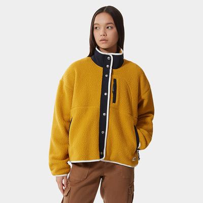 Women's The North Face Cragmont Fleece Sweatshirt Yellow Navy | US-95834