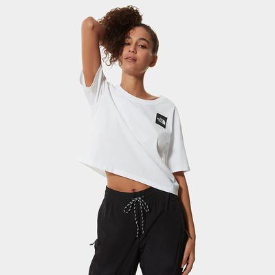 Women's The North Face Cropped Fine T Shirts White | US-48159