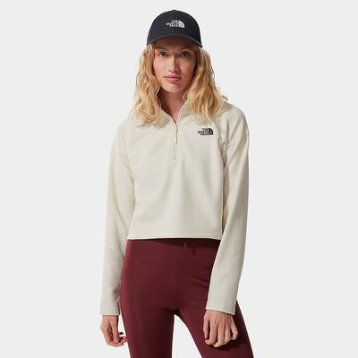 Women's The North Face Cropped Glacier Fleeces White | US-38524