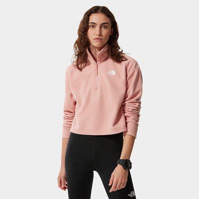 Women's The North Face Cropped Glacier Fleeces Rose Brown | US-85326