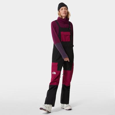 Women's The North Face DRAGLINE BIB Pants Black / Purple | US-52048