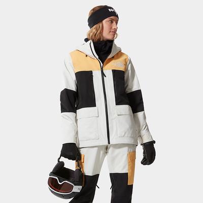 Women's The North Face DRAGLINE Lightweight Jackets White Orange Black | US-14963