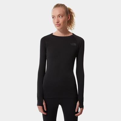 Women's The North Face DotKnit Baselayer T Shirts Black | US-27518