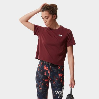 Women's The North Face FOUNDATION CROPPED T Shirts Red | US-05812