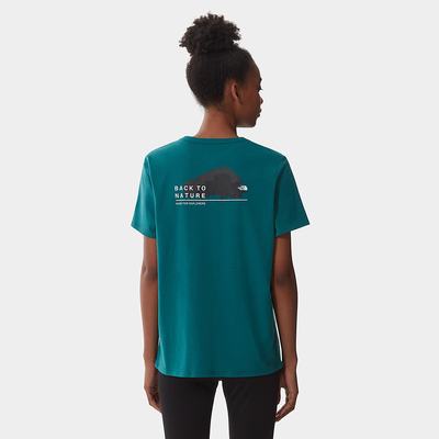 Women's The North Face FOUNDATION GRAPHIC T Shirts Green | US-04268