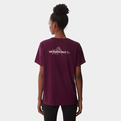 Women's The North Face FOUNDATION GRAPHIC T Shirts Purple | US-19263