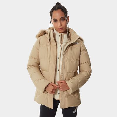 Women's The North Face Gotham Down Jackets Khaki | US-56072