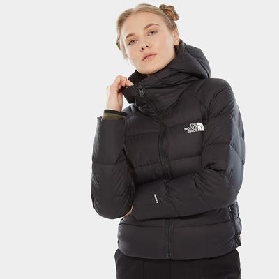 Women's The North Face Hyalite Down Hooded Down Jackets Black | US-07239