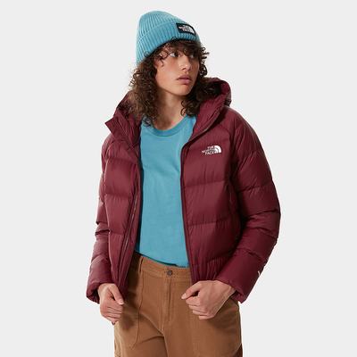 Women's The North Face Hyalite Down Hooded Down Jackets Red | US-83762