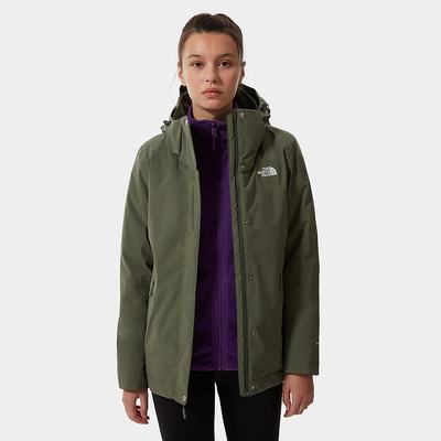 Women's The North Face Inlux Insulated Waterproof Jackets Olive Green | US-83569