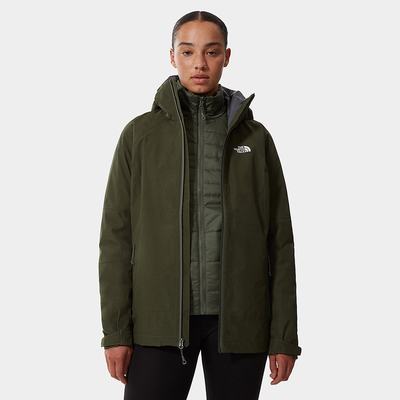 Women's The North Face Inlux Triclimate Jackets Olive | US-38619