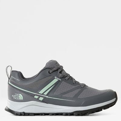 Women's The North Face LITEWAVE FUTURELIGHT™ Hiking Shoes Grey / Green | US-78319