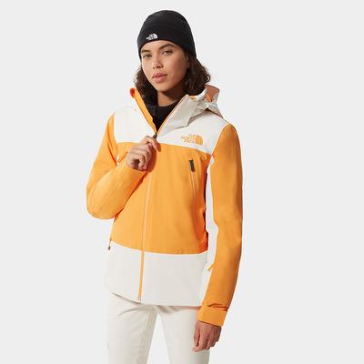 Women's The North Face Lenado Ski Jackets Orange White | US-03297