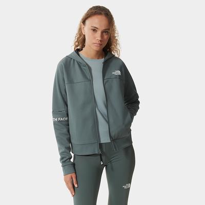 Women's The North Face MOUNTAIN ATHLETICS ZIP-UP Hoodie Green | US-04639