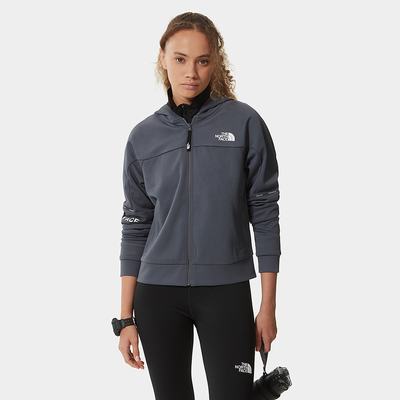 Women's The North Face MOUNTAIN ATHLETICS ZIP-UP Hoodie Grey | US-89215