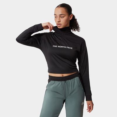 Women's The North Face Mountain Athletics 1/4 Zip Top Sweatshirt Black | US-30691