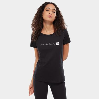 Women's The North Face NSE T Shirts Black White | US-50471