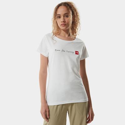 Women's The North Face NSE T Shirts White / Red | US-69208