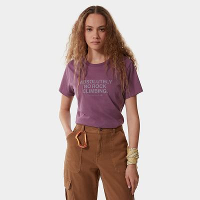 Women's The North Face New Climb T Shirts Purple | US-20831