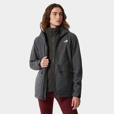 Women's The North Face New Fleece Triclimate Waterproof Jackets Black Grey | US-13905