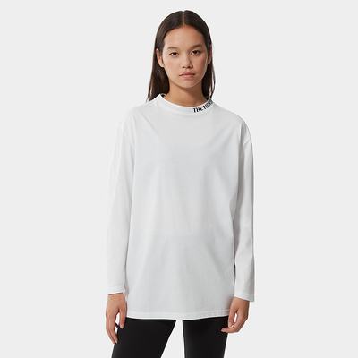 Women's The North Face New Zumu Long-Sleeve T Shirts White | US-26803