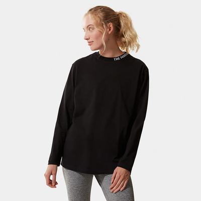 Women's The North Face New Zumu Long-Sleeve T Shirts Black | US-82917