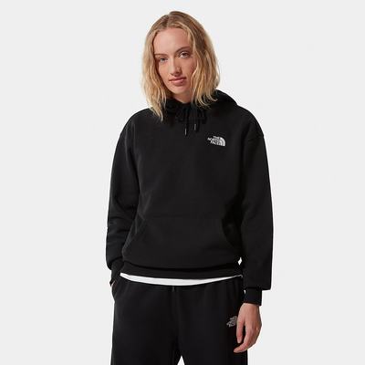 Women's The North Face Oversized Essential Hoodie Black | US-50461