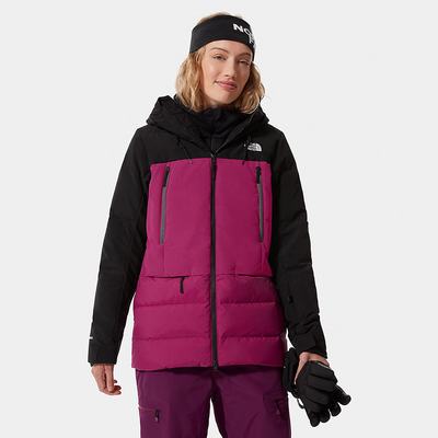 Women's The North Face Pallie Down Jackets Black / Purple | US-10258