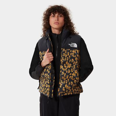 Women's The North Face Printed 1996 Retro Nuptse Down Jackets Yellow Leopard | US-10349