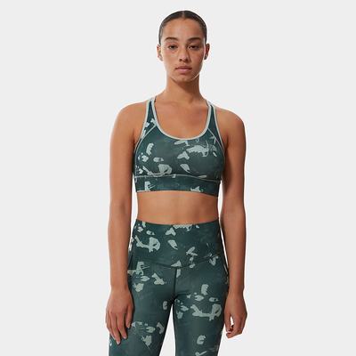 Women's The North Face Printed Bounce-B-Gone Bra T Shirts Green | US-29630