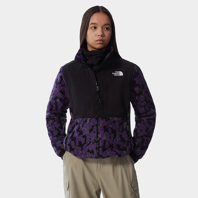 Women's The North Face Printed Denali 2 Fleece Sweatshirt Purple Leopard | US-26438