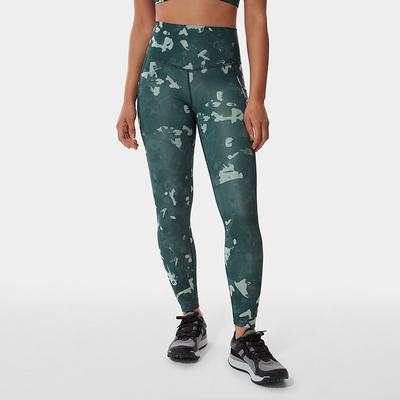 Women's The North Face Printed Motivation 7/8 Pants Green | US-85310