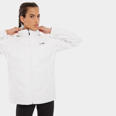 Women's The North Face Quest Hooded Lightweight Jackets White Grey | US-27319